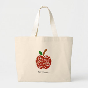 Teach Love Inspire Large Tote Bag