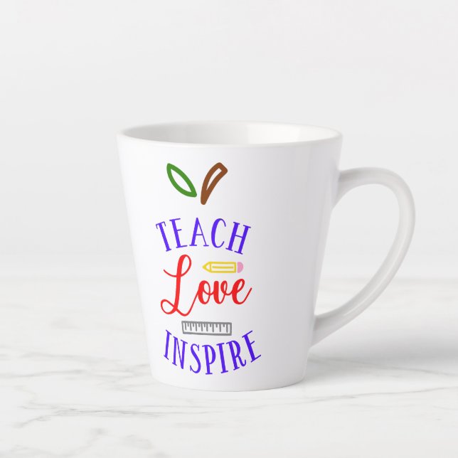 Teach Love Inspire Latte Mug (Right)