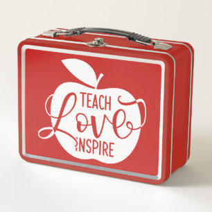 Teach Love Inspire Metal Lunch Box