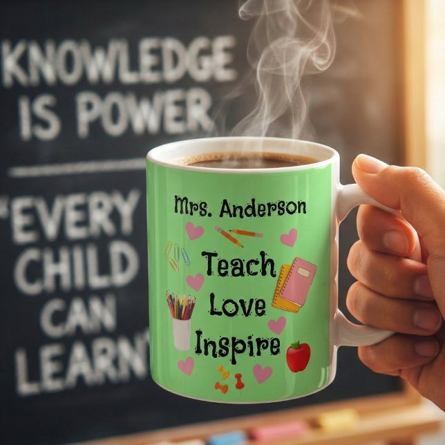 Teach Love Inspire - Personalised Teacher Coffee Mug (Creator Uploaded)