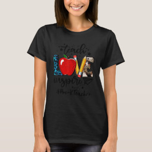 Teach Love Inspire Pre K Back To School Leopard T-Shirt
