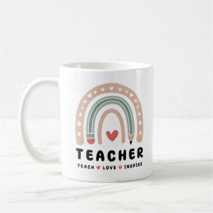 Teach Love Inspire Retro Design Coffee Mug