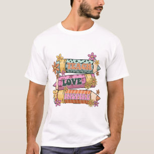 Teach Love Inspire Retro Design T-Shirt