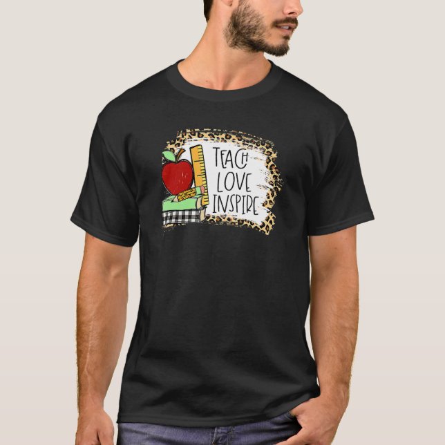 Teach Love Inspire Shirt Leopard Cheetah Print 100 (Front)