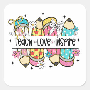 Teach Love Inspire Square Sticker