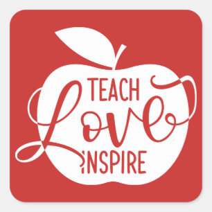 Teach Love Inspire Square Sticker