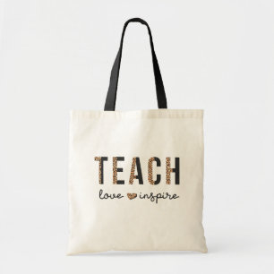 Teach Love & Inspire Teacher Appreciation Tote Bag