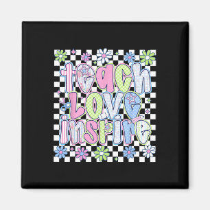 Teach Love Inspire Teacher First Day Funny Back To Magnet
