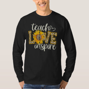 Teach Love Inspire  Teacher Life Leopard Cheetah S T-Shirt