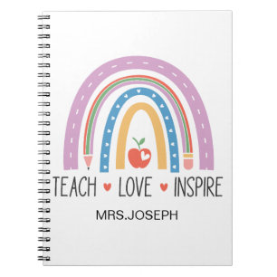 Teach Love Inspire Teacher  Notebook