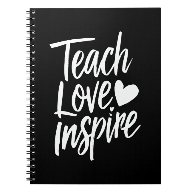 Teach Love Inspire Teacher's Day Gift Teacher Life Notebook (Front)