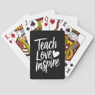 Teach Love Inspire Teacher's Day Gift Teacher Life Playing Cards