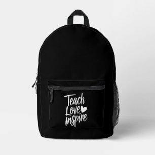 Teach Love Inspire Teacher's Day Gift Teacher Life Printed Backpack
