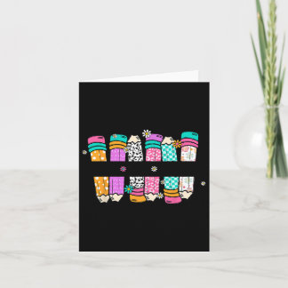 Teach Love Inspire Wildflower Teacher Funny Back T Card