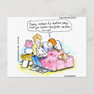 Teach Me To Read Satire Daddy Funny Postcard