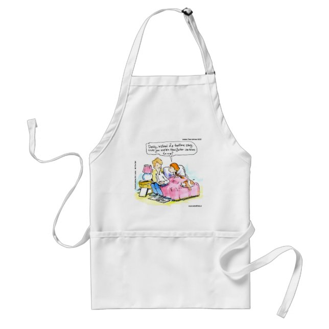 Teach Me To Read Satire Daddy Funny Standard Apron (Front)