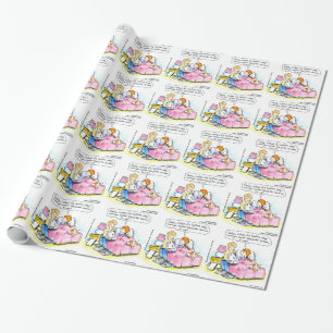 Teach Me To Read Satire Daddy Funny Wrapping Paper
