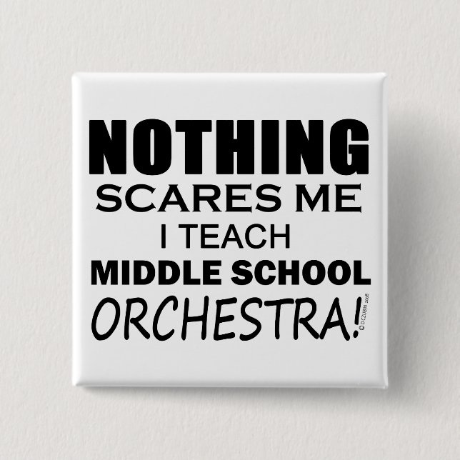 Teach Middle School Orchestra 15 Cm Square Badge (Front)