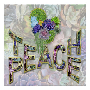 Teach Peace Christmas Gathering gifts Poster