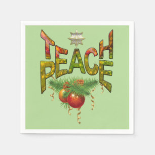 Teach-Peace Christmas party Napkin