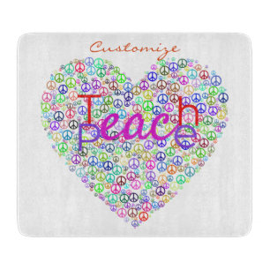 Teach Peace Heart Thunder_Cove Cutting Board
