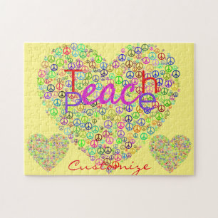 Teach Peace Heart Thunder_Cove Jigsaw Puzzle