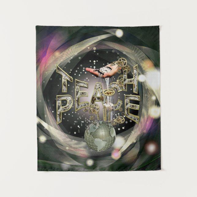 Teach-Peace  Movement Tapestry (Front)