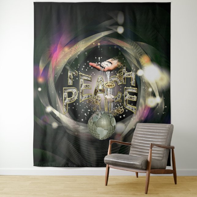 Teach Peace on Earth Tapestry (In Situ)