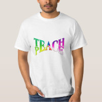 TEACH PEACE Rainbow Graphic