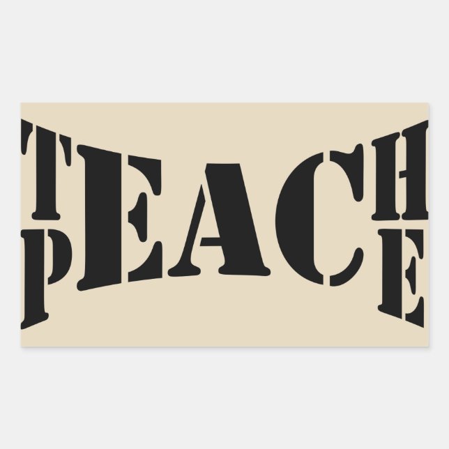 Teach Peace Sticker (Front)