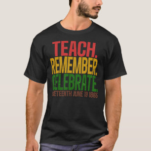 Teach Remember Celebrate Juneteenth 1865 Heritage T-Shirt