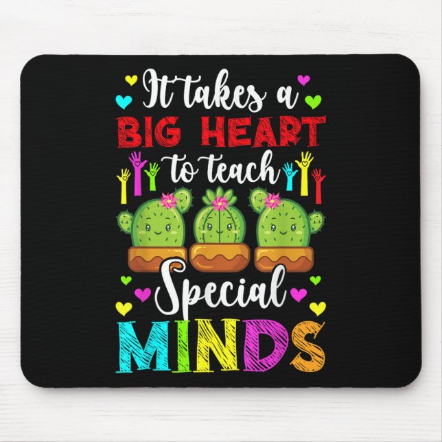 Teach Special Minds Autism Teacher Autism Awarenes Mouse Pad (Front)