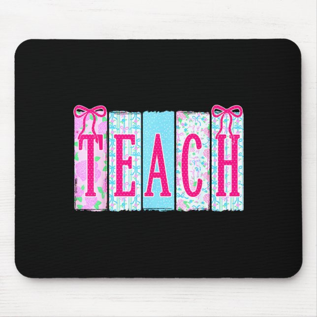 Teach teacher funny back to school happy first day mouse pad (Front)