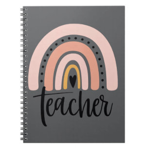 Teach Teacher Love Inspire Gift Rainbow  Notebook