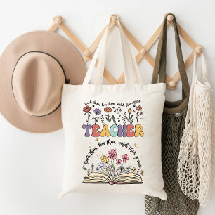 Teach Them, Love Them, Watch Them Grow Teacher Tote Bag