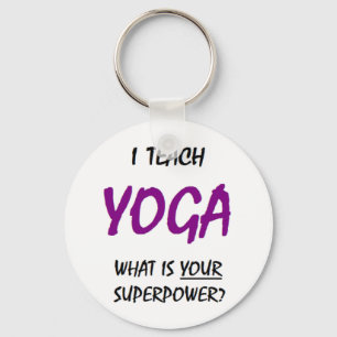 Teach yoga key ring