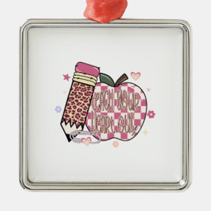 Teach Your Heart Out Teacher Metal Ornament