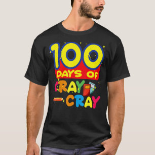 Teacher 100 Days Cray Cray 100th Day Of School Boy T-Shirt