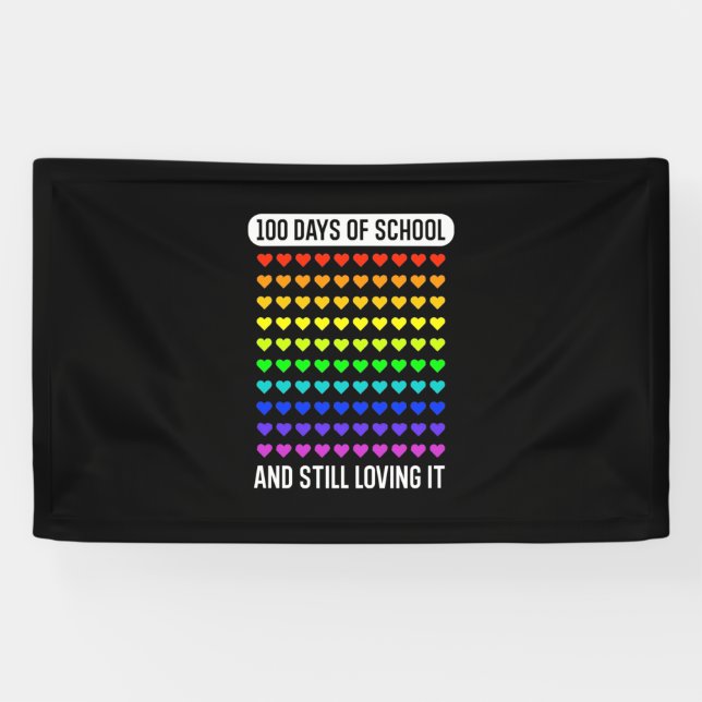 Teacher 100 Days Of School Banner (Horizontal)