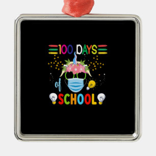 Teacher 100 Days Of School Metal Ornament