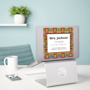 Teacher 1st Grade Laptop Kente K84 Vinyl