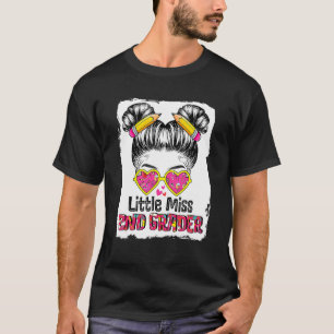 Teacher 2nd Grader Cute Messy Bun Girl Back To Sch T-Shirt
