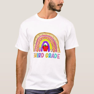 Teacher 3Rd Grade Rainbow Stationery Items Back To T-Shirt