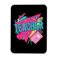 Teacher 90s Retro Colourful Teacher Back To School