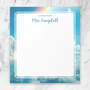 Teacher A Note From Rainbow Clouds Notepad