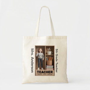 Teacher Action Figure AI Boxed Style Doll Art Tote Bag