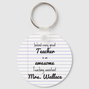 teacher aid tree  teaching assistant TA Key Ring