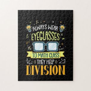 Teacher Always Wear Eyeglasses To Math Class Jigsaw Puzzle