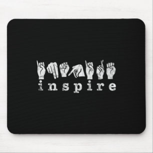 Teacher American Sign Language Deaf Awareness Vint Mouse Pad