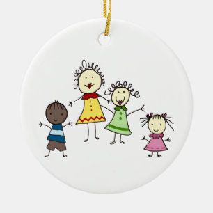 Teacher And Kids Ceramic Ornament